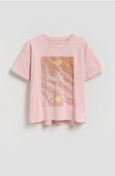 Reserved - Футболка з принтом - пастельний рожевий - 423HU-03X