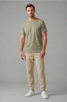 Бавовняна футболка basic - світло-зелений