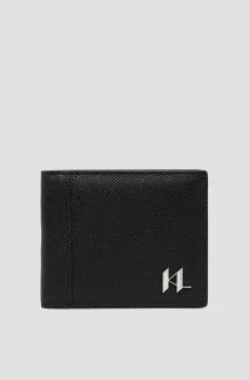 Мужской черный кожаный кошелек Черный ONESIZE Karl Lagerfeld A3M30182;999