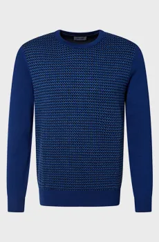 Мужской синий шерстяной джемпер Синий S Pierre Cardin PC.-C5 51070.5071