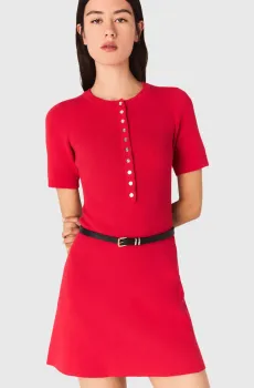 Женское красное платье Красный 40 MAJE MFPRO04333_Red