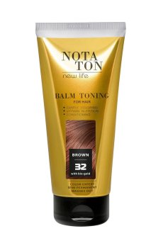 Тонирующий бальзам для волос Notaton New Life Balm Toning с био-золотом, 32 Коричневый, 150 мл