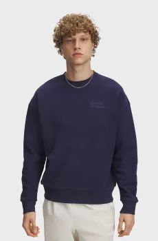 Мужской темно-синий свитшот UA Icon Rev Terry Crew Синий XXL Under Armour 6003942-403
