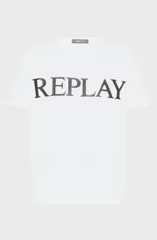 Мужская белая футболка Белый M Replay M6475 .000.M2660