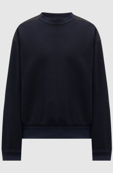 Синий свитшот с нашивкой логотипа