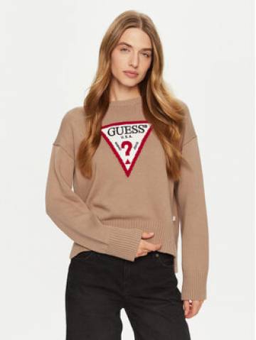 Guess Jeans Светр W4BR12 Z3HM1 Коричневий Regular Fit Guess Jeans Светр W4BR12 Z3HM1 Коричневий Regular Fit