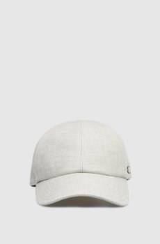 Зеленая кепка из льна