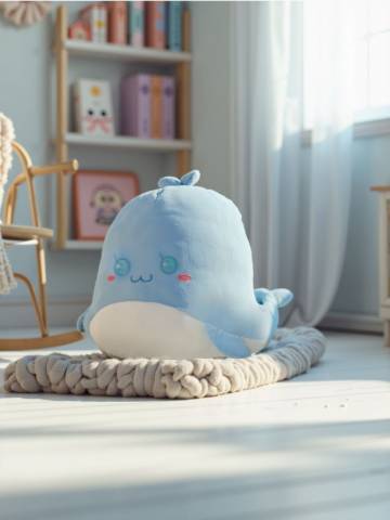 Подушка з штучним хутром - light blue Подушка з штучним хутром - light blue