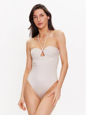 Calvin Klein Swimwear Купальник KW0KW02142 Бежевий Calvin Klein Swimwear Купальник KW0KW02142 Бежевий