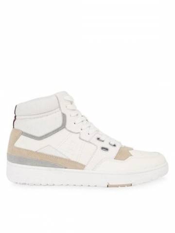 Tommy Hilfiger Снікерcи Th Basket Better Midcut Lth Mix FM0FM04793 Écru Tommy Hilfiger Снікерcи Th Basket Better Midcut Lth Mix FM0FM04793 Écru