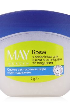Крем для кожи MAY Health с вазелином после порезов и царапин, 7 г