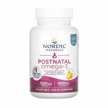 Омега-3 Nordic Naturals Postnatal Omega-3 для женщин в послеродовой период, со вкусом лимона, 1120 мг, 60 гелевых капсул Омега-3 Nordic Naturals Postnatal Omega-3 для женщин в послеродовой период, со вкусом лимона, 1120 мг, 60 гелевых капсул