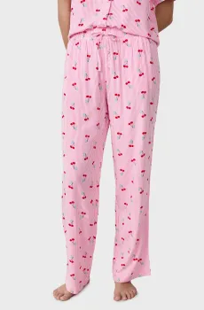 Женские розовые брюки с узором CALISTO Розовый XL Etam 6554117