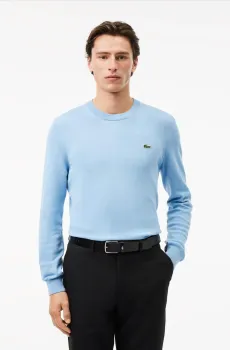 Мужской голубой свитер Голубой M-L Lacoste AH1985HBP