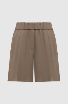 Коричневые шорты с льном