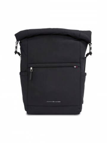 Tommy Hilfiger Рюкзак Th Signature Rolltop Backpack AM0AM12221 Чорний Tommy Hilfiger Рюкзак Th Signature Rolltop Backpack AM0AM12221 Чорний