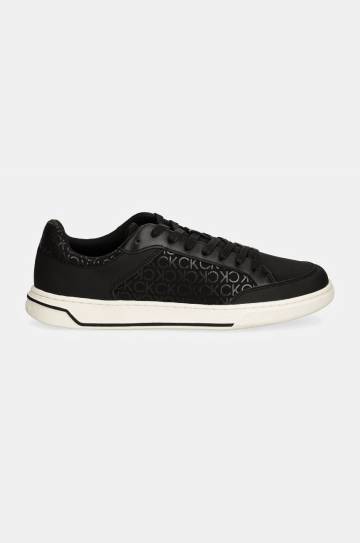 Кожаные кроссовки Calvin Klein LOW TOP LACE UP REPR MONO цвет чёрный HM0HM01594 Кожаные кроссовки Calvin Klein LOW TOP LACE UP REPR MONO цвет чёрный HM0HM01594