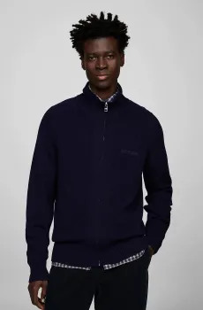 Мужской темно-синий кардиган MONOTYPE CHUNKY COTTON ZIP THRU Синий S Tommy Hilfiger MW0MW33135