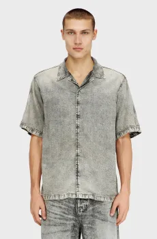 Мужская серая джинсовая рубашка D-NABIL-S8 Серый XL Diesel A21737 068UM