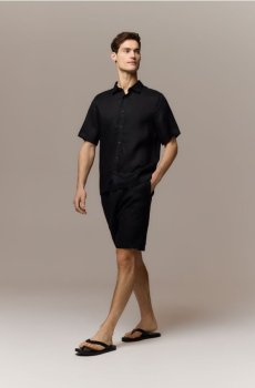 Reserved - Лляні шорти джогери - чорний - 036IS-99X