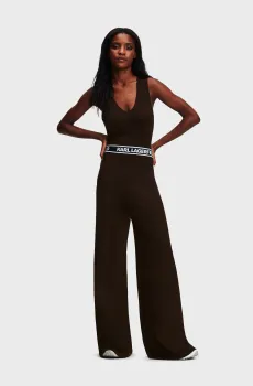 Женский черный комбинезон LOGO TAPE Черный M Karl Lagerfeld 240W1356