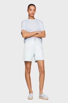 Женские голубые джинсовые шорты DNM STRAIGHT SHORT HW LOLA Голубой 27 Tommy Hilfiger WW0WW41328