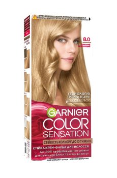 Стойкая крем-краска для волос Garnier Color Sensation 8.0 Сияющий светло-русый, 110 мл