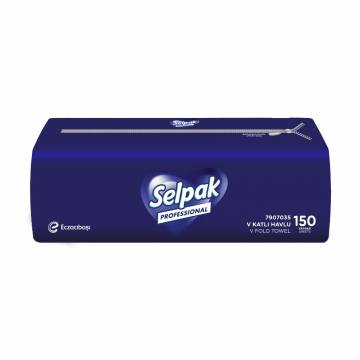 Уценка! Полотенце бумажное Selpak Professional Premium целлюлозное, V-сложение, 2-х слойное, 150 шт Уценка! Полотенце бумажное Selpak Professional Premium целлюлозное, V-сложение, 2-х слойное, 150 шт