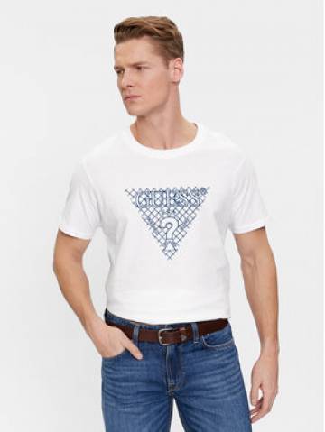 Guess Футболка Ss Cn Triangle Embro M4RI27 K8FQ4 Білий Regular Fit Guess Футболка Ss Cn Triangle Embro M4RI27 K8FQ4 Білий Regular Fit