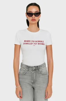 Женская белая футболка STSCOPRILA9 Белый XS Tally Weijl STSCOPRILA9