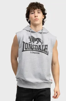 Мужское серое худи BIGNOR Серый M Lonsdale 117700