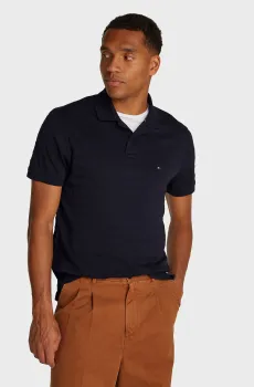 Мужское темно-синее поло в полоску JACQUARD STRIPE REG POLO Синий S Tommy Hilfiger MW0MW37528