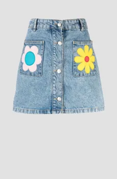 Женская голубая джинсовая юбка Голубой 26 Moschino A0103.3236;1295