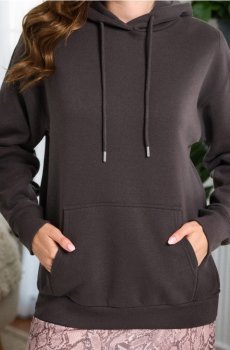 Проста худі basic - темно-сірий
