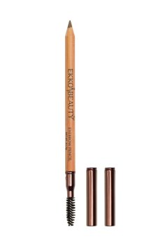 Стойкий восковый карандаш для бровей Ekko Beauty Eyebrow Pencil со щеточкой Medium Brown, 1.5 г