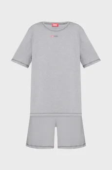 Мужская серая пижама (футболка, шорты) ADAM Серый XL Diesel A19353 0PJBB