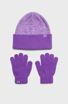 Детский набор аксессуаров (шапка, перчатки) G Beanie/Glove Combo Сиреневый ONESIZE Under Armour 1386642-525