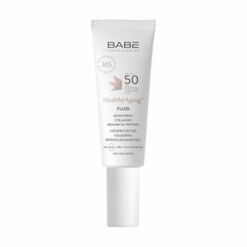 Солнцезащитный флюид для лица BABE Laboratorios Healthy Aging Fluid SPF 50 с коллагеном и пептидами, 40 мл Солнцезащитный флюид для лица BABE Laboratorios Healthy Aging Fluid SPF 50 с коллагеном и пептидами, 40 мл