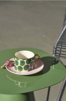 Чашка з блюдцем - різнобарвний