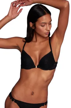 Женский черный бюстгальтер пуш-ап HIPPIE Черный 70C Etam 6504688