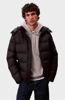 Мужской черный пуховик ZIP OFF Черный L Calvin Klein Jeans LV04RC518G