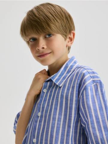 Reserved - Сорочка oversize - синій - 8973X-55X