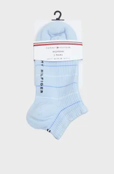 Женские голубые носки (2 пары) SNEAKER RIB STRIPE Голубой 35-38 Tommy Hilfiger 701238776