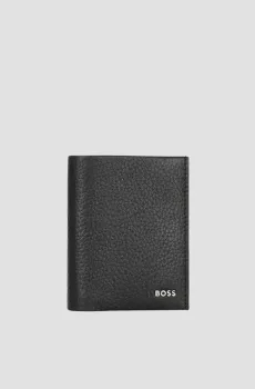 Мужской черный кожаный кошелек Черный ONESIZE BOSS 50536072;001