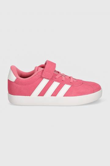 Детские замшевые кроссовки adidas VL COURT 3.0 EL C цвет розовый IH4954 Детские замшевые кроссовки adidas VL COURT 3.0 EL C цвет розовый IH4954