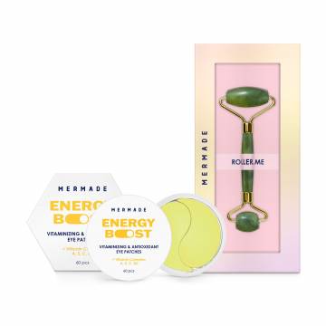 Набор для лица Mermade Energy Boost (гидрогелевые патчи для кожи вокруг глаз, 60 шт + нефритовый роллер, 1 шт) Набор для лица Mermade Energy Boost (гидрогелевые патчи для кожи вокруг глаз, 60 шт + нефритовый роллер, 1 шт)