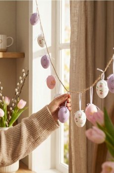 Набір великодніх декоративних яєць з квітами 15 pack - різнобарвний