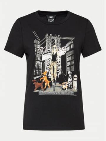 DKNY Футболка P4DHSWNA Чорний Regular Fit DKNY Футболка P4DHSWNA Чорний Regular Fit