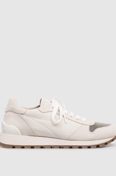 Серые комбинированные кроссовки с цепочкой мониль