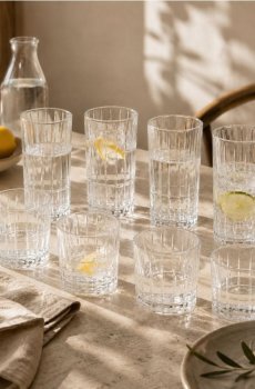 Склянки з рельєфним візерунком 4 pack - clear